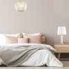 Nowoczesna elegancka szklana lampa stołowa z białym abażurem do salonu HAMPTON 8540  ARGON